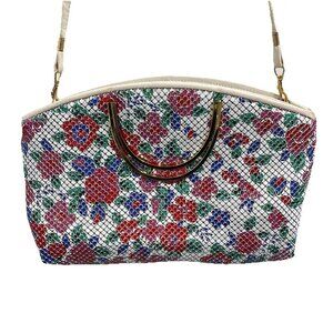 Vtg Floral Chain Meal Bag Retro Coquette Romantic Statement Piece